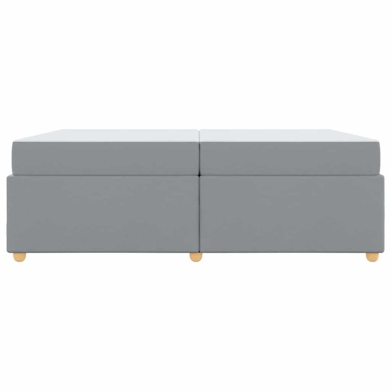 Casa si Gradina - Mobilier - Paturi si accesorii - Paturi - Cadru de pat cu saltea Altele Gri deschis 200 x 200 cm tesatura - Infinity.ro