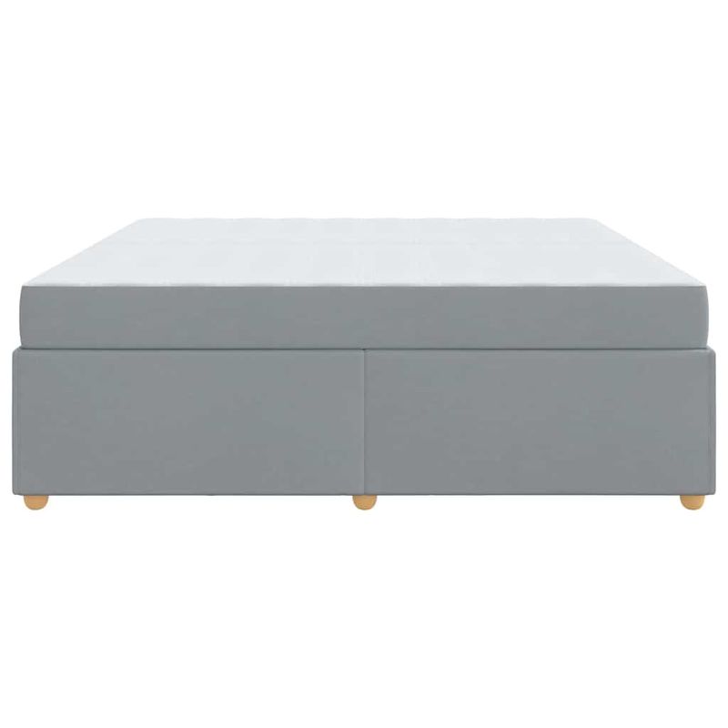 Casa si Gradina - Mobilier - Paturi si accesorii - Paturi - Cadru de pat cu saltea Altele Gri deschis 200 x 200 cm tesatura - Infinity.ro