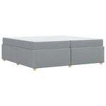 Casa si Gradina - Mobilier - Paturi si accesorii - Paturi - Cadru de pat cu saltea Altele Gri deschis 200 x 200 cm tesatura - Infinity.ro