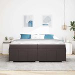 Casa si Gradina - Mobilier - Paturi si accesorii - Paturi - Cadru de pat Maro inchis 200 x 200 cm tesatura - Infinity.ro