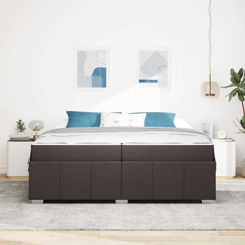 Casa si Gradina - Mobilier - Paturi si accesorii - Paturi - Cadru de pat Maro inchis 200 x 200 cm tesatura - Infinity.ro