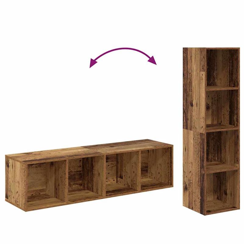 Casa si Gradina - Mobilier - Comode si corpuri - Comode - Set comoda TV 4 pcs Maro 37 x 37 x 142.5 cm Lemn compozit - Infinity.ro