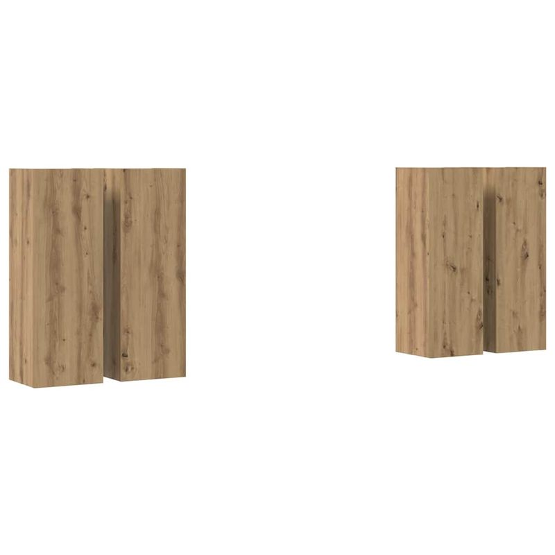Casa si Gradina - Mobilier - Comode si corpuri - Comode - Set comoda TV 4 pcs stejar artizanal 30.5 x 30 x 90 cm PAL - Infinity.ro