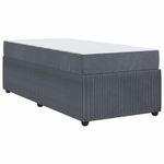 Casa si Gradina - Mobilier - Paturi si accesorii - Paturi - Cadru de pat cu saltea Altele Gri inchis 90 x 200 cm Catifea - Infinity.ro