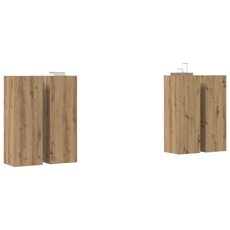 Casa si Gradina - Mobilier - Comode si corpuri - Comode - Set comoda TV 4 pcs stejar artizanal 30.5 x 30 x 90 cm PAL - Infinity.ro