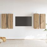 Casa si Gradina - Mobilier - Comode si corpuri - Comode - Set comoda TV 4 pcs stejar artizanal 30.5 x 30 x 90 cm PAL - Infinity.ro
