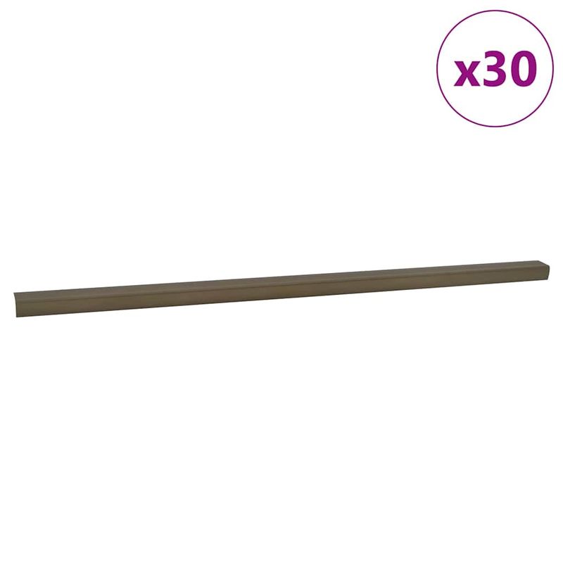 Casa si Gradina - Constructii - Materiale constructii - Profile decorative - Profile pentru marginea treptelor 30 pcs Maro 67 cm Aluminiu - Infinity.ro