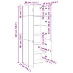 Casa si Gradina - Mobilier - Comode si corpuri - Comode - Dulap de depozitare Lemn vechi 80 x 42.5 x 225 cm Lemn compozit - Infinity.ro