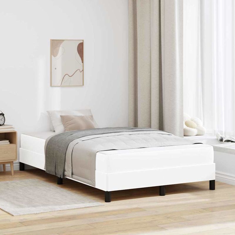 Casa si Gradina - Mobilier - Paturi si accesorii - Paturi - Pat Altele Alb pur 120 x 190 cm Piele artificiala - Infinity.ro