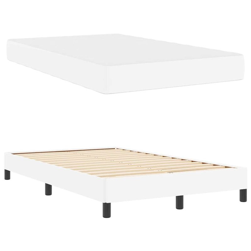 Casa si Gradina - Mobilier - Paturi si accesorii - Paturi - Pat Altele Alb pur 120 x 190 cm Piele artificiala - Infinity.ro