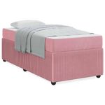 Casa si Gradina - Mobilier - Paturi si accesorii - Paturi - Cadru de pat cu saltea Altele Roz 90 x 200 cm Catifea - Infinity.ro