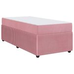 Casa si Gradina - Mobilier - Paturi si accesorii - Paturi - Cadru de pat cu saltea Altele Roz 90 x 200 cm Catifea - Infinity.ro