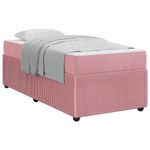 Casa si Gradina - Mobilier - Paturi si accesorii - Paturi - Cadru de pat cu saltea Altele Roz 90 x 200 cm Catifea - Infinity.ro