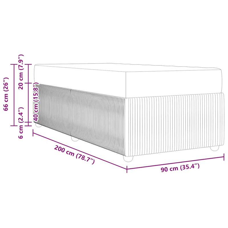 Casa si Gradina - Mobilier - Paturi si accesorii - Paturi - Cadru de pat cu saltea Altele Roz 90 x 200 cm Catifea - Infinity.ro