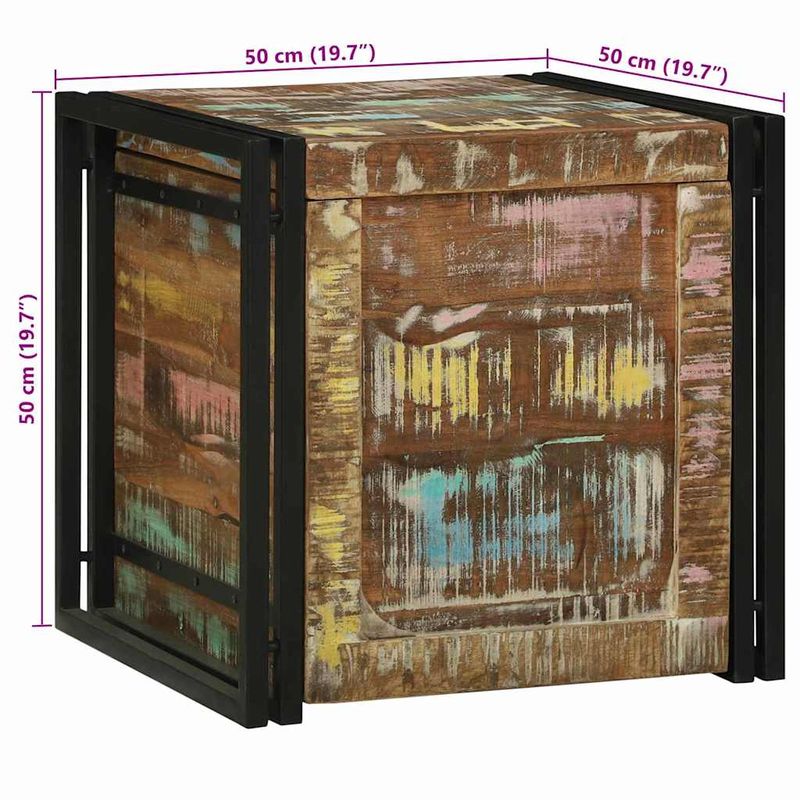 Casa si Gradina - Mobilier - Organizare si depozitare - Cutii depozitare - Cufere de Depozitare 50 x 50 x 50 cm Lemn masiv recuperat - Infinity.ro