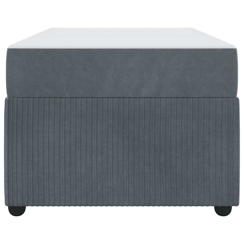 Casa si Gradina - Mobilier - Paturi si accesorii - Paturi - Cadru de pat cu saltea Altele Gri inchis 100 x 200 cm Catifea - Infinity.ro