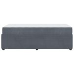 Casa si Gradina - Mobilier - Paturi si accesorii - Paturi - Cadru de pat cu saltea Altele Gri inchis 100 x 200 cm Catifea - Infinity.ro