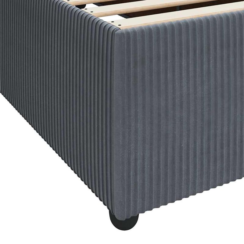 Casa si Gradina - Mobilier - Paturi si accesorii - Paturi - Cadru de pat cu saltea Altele Gri inchis 100 x 200 cm Catifea - Infinity.ro