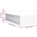 Casa si Gradina - Mobilier - Paturi si accesorii - Paturi - Cadru de pat cu saltea Altele Gri inchis 100 x 200 cm Catifea - Infinity.ro
