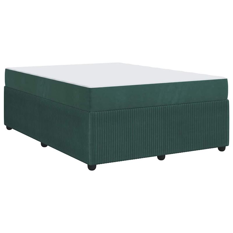 Casa si Gradina - Mobilier - Paturi si accesorii - Paturi - Cadru de pat cu saltea Altele Verde inchis 160 x 200 cm Catifea - Infinity.ro