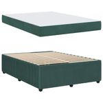 Casa si Gradina - Mobilier - Paturi si accesorii - Paturi - Cadru de pat cu saltea Altele Verde inchis 160 x 200 cm Catifea - Infinity.ro