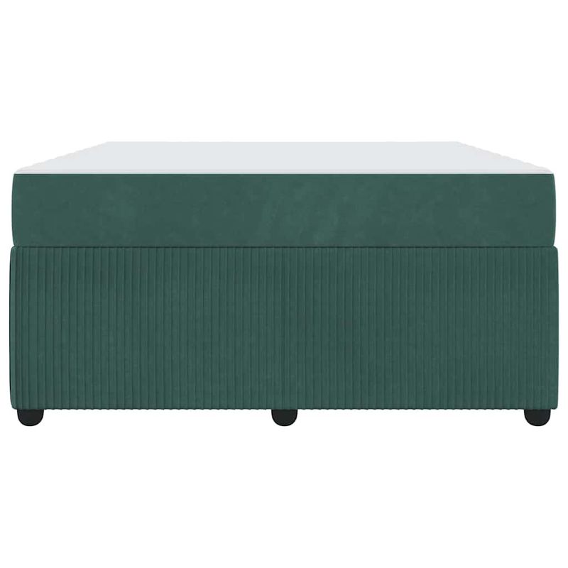 Casa si Gradina - Mobilier - Paturi si accesorii - Paturi - Cadru de pat cu saltea Altele Verde inchis 160 x 200 cm Catifea - Infinity.ro