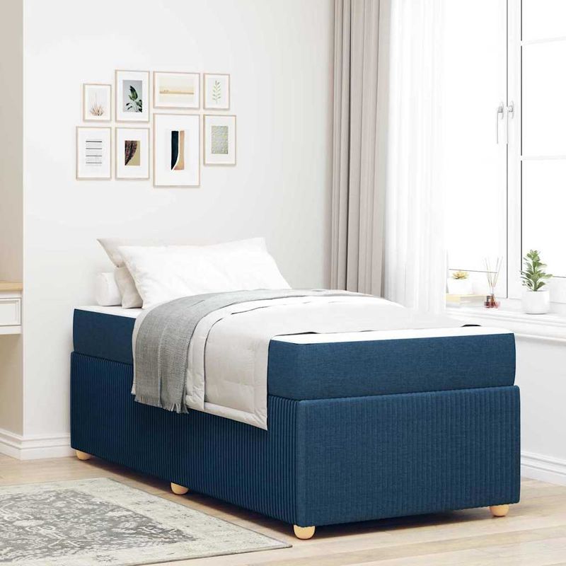 Casa si Gradina - Mobilier - Paturi si accesorii - Paturi - Cadru de pat Altele albastru 100 x 200 cm tesatura - Infinity.ro