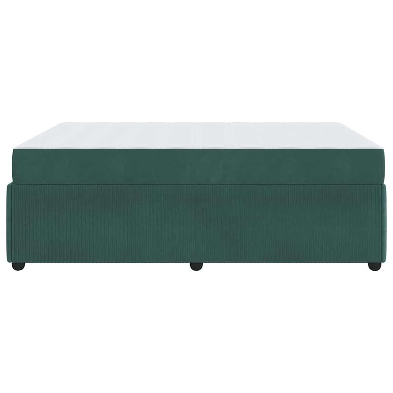 Casa si Gradina - Mobilier - Paturi si accesorii - Paturi - Cadru de pat cu saltea Altele Verde inchis 160 x 200 cm Catifea - Infinity.ro