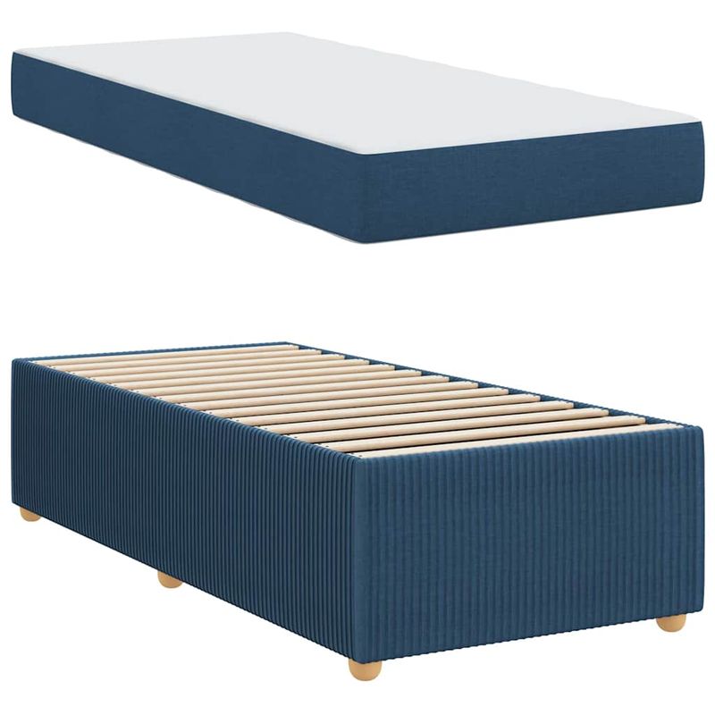 Casa si Gradina - Mobilier - Paturi si accesorii - Paturi - Cadru de pat Altele albastru 100 x 200 cm tesatura - Infinity.ro