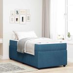 Casa si Gradina - Mobilier - Paturi si accesorii - Paturi - Cadru de pat cu saltea Altele albastru 100 x 200 cm Catifea - Infinity.ro