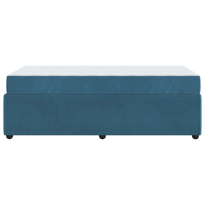 Casa si Gradina - Mobilier - Paturi si accesorii - Paturi - Cadru de pat cu saltea Altele albastru 100 x 200 cm Catifea - Infinity.ro