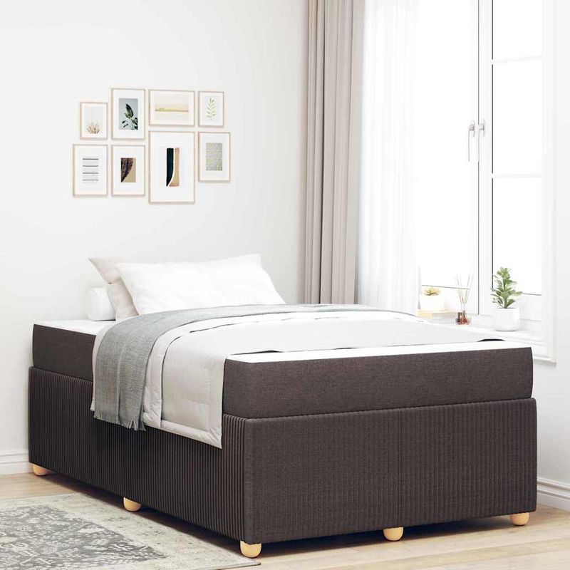 Casa si Gradina - Mobilier - Paturi si accesorii - Paturi - Cadru de pat Altele Maro inchis 120 x 190 cm tesatura - Infinity.ro
