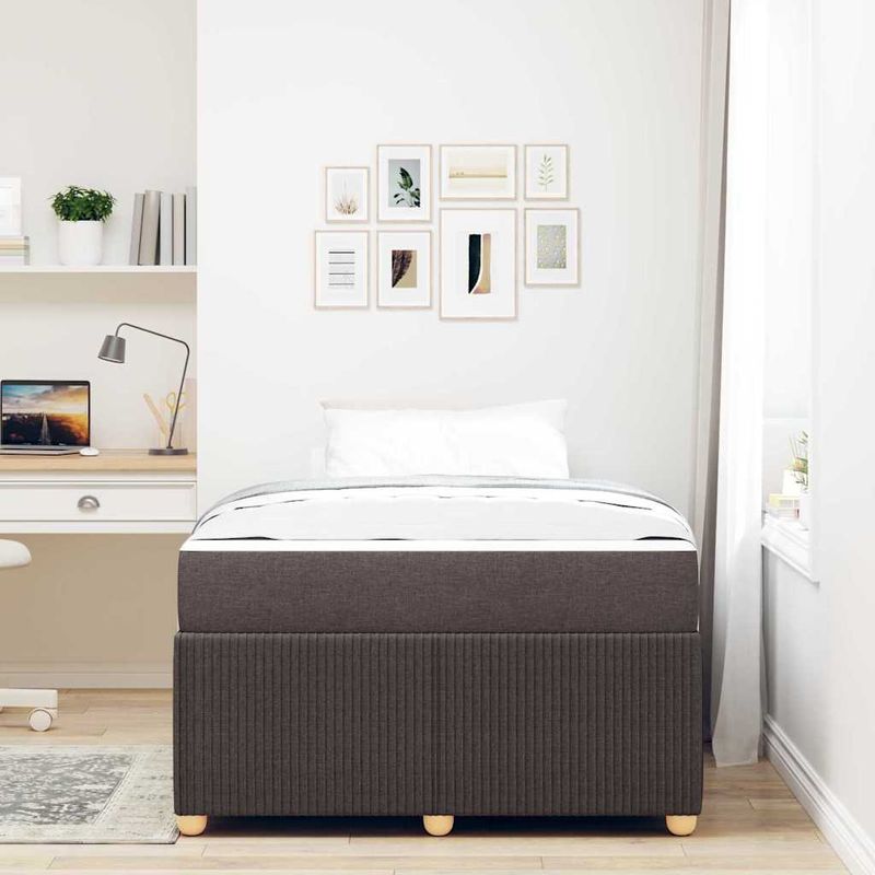 Casa si Gradina - Mobilier - Paturi si accesorii - Paturi - Cadru de pat Altele Maro inchis 120 x 190 cm tesatura - Infinity.ro