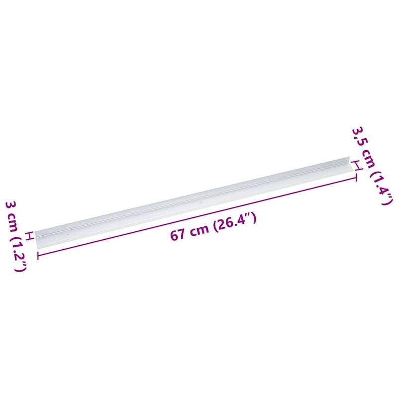 Casa si Gradina - Constructii - Materiale constructii - Profile decorative - Profile pentru marginea treptelor 30 pcs Argintiu 67 cm - Infinity.ro