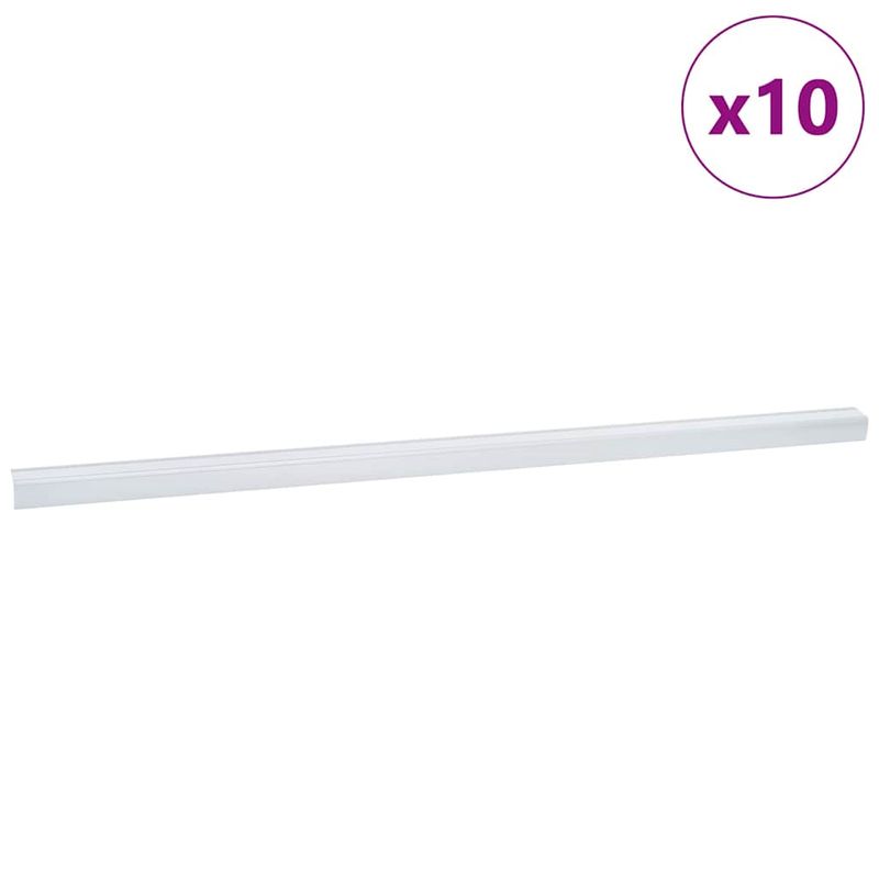 Casa si Gradina - Constructii - Scari si accesorii interioare - Scari lemn - Tavita pentru trepte 10 pcs Argintiu 67 cm Aluminiu - Infinity.ro