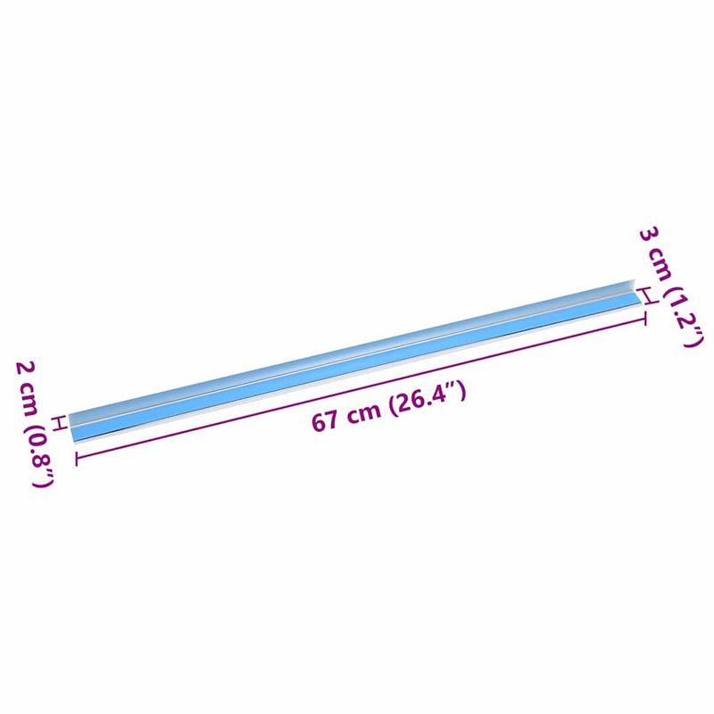 Casa si Gradina - Constructii - Scari si accesorii interioare - Scari lemn - Tavita pentru trepte 10 pcs Argintiu 67 cm Aluminiu - Infinity.ro
