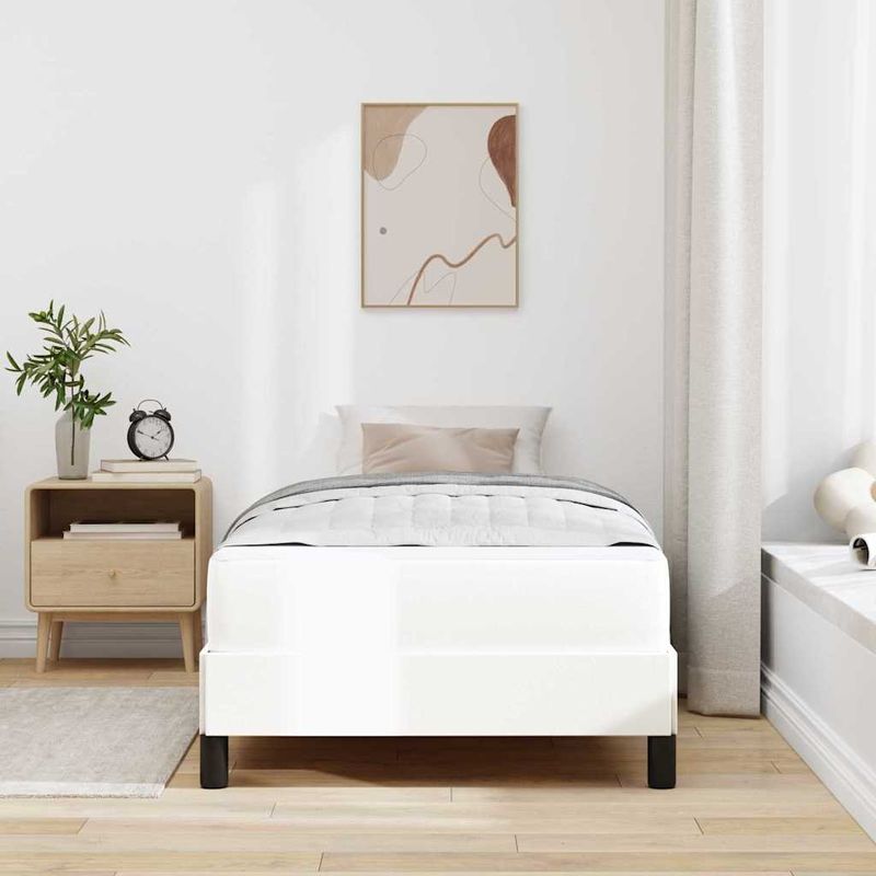 Casa si Gradina - Mobilier - Paturi si accesorii - Paturi - Pat Altele Alb pur 90 x 190 cm Piele artificiala - Infinity.ro