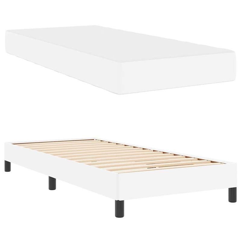 Casa si Gradina - Mobilier - Paturi si accesorii - Paturi - Pat Altele Alb pur 90 x 190 cm Piele artificiala - Infinity.ro