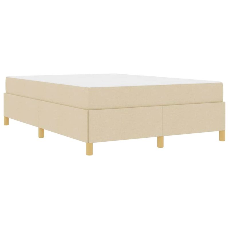Casa si Gradina - Mobilier - Paturi si accesorii - Paturi - Pat cu arcuri Altele Crema si Alb 140 x 200 cm tesatura - Infinity.ro
