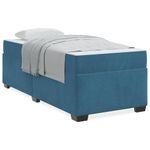Casa si Gradina - Mobilier - Paturi si accesorii - Paturi - Cadru de pat Altele Albastru inchis 90 x 190 cm Catifea - Infinity.ro