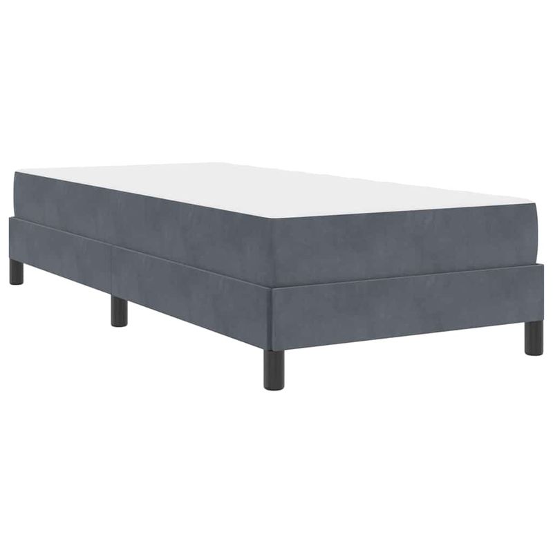 Casa si Gradina - Mobilier - Paturi si accesorii - Paturi - Pat boxspring cu saltea Gri inchis 80 x 220 cm Catifea - Infinity.ro