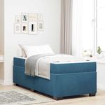 Casa si Gradina - Mobilier - Paturi si accesorii - Paturi - Cadru de pat Altele Albastru inchis 90 x 190 cm Catifea - Infinity.ro