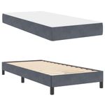 Casa si Gradina - Mobilier - Paturi si accesorii - Paturi - Pat boxspring cu saltea Gri inchis 80 x 220 cm Catifea - Infinity.ro