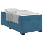 Casa si Gradina - Mobilier - Paturi si accesorii - Paturi - Cadru de pat Altele Albastru inchis 90 x 190 cm Catifea - Infinity.ro