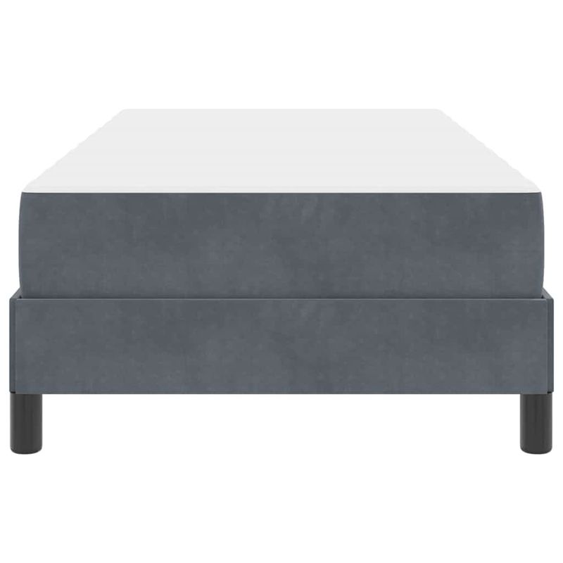 Casa si Gradina - Mobilier - Paturi si accesorii - Paturi - Pat boxspring cu saltea Gri inchis 80 x 220 cm Catifea - Infinity.ro