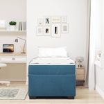 Casa si Gradina - Mobilier - Paturi si accesorii - Paturi - Cadru de pat Altele Albastru inchis 90 x 190 cm Catifea - Infinity.ro