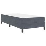 Casa si Gradina - Mobilier - Paturi si accesorii - Paturi - Pat boxspring cu saltea Gri inchis 80 x 220 cm Catifea - Infinity.ro