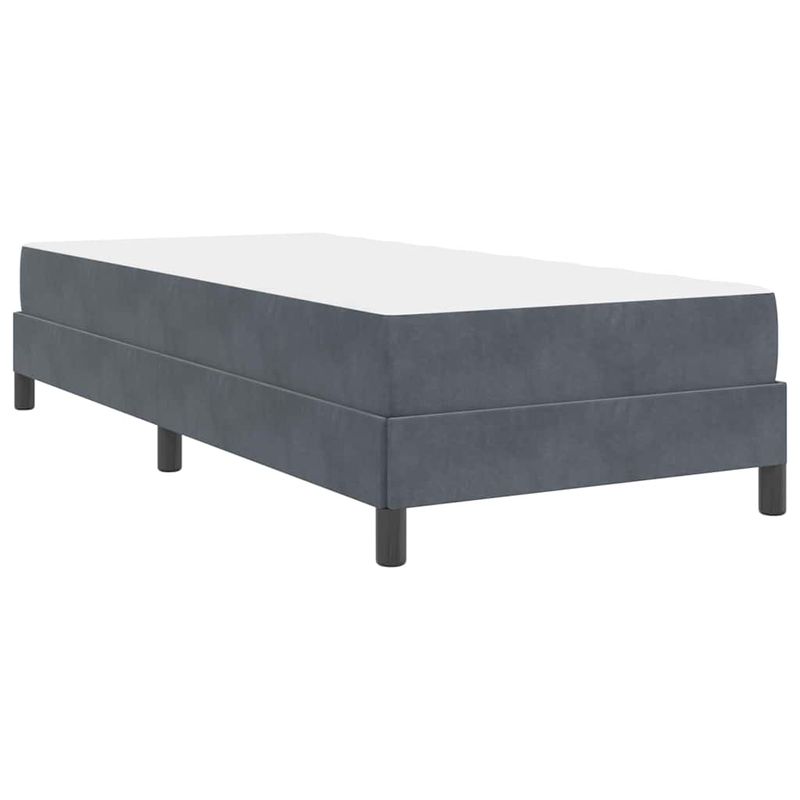 Casa si Gradina - Mobilier - Paturi si accesorii - Paturi - Pat boxspring cu saltea Gri inchis 80 x 220 cm Catifea - Infinity.ro