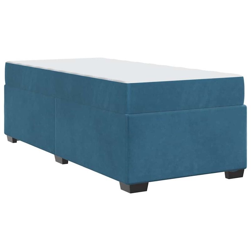 Casa si Gradina - Mobilier - Paturi si accesorii - Paturi - Cadru de pat Altele Albastru inchis 90 x 190 cm Catifea - Infinity.ro