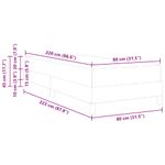 Casa si Gradina - Mobilier - Paturi si accesorii - Paturi - Pat boxspring cu saltea Gri inchis 80 x 220 cm Catifea - Infinity.ro